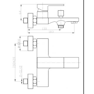 Смеситель Weltwasser СЕРИЯ WW MX Арт. KASSEL 703 для ванны